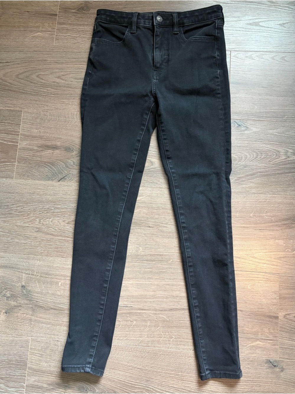 American Eagle Outfitters Super High-Rise Jeggings Black size 4 regular